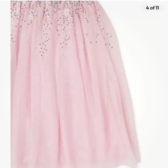 Wonder Nation Girls Pink Sequin Tulle Dress Size Large (10-12) NEW - Picture 4 of 6